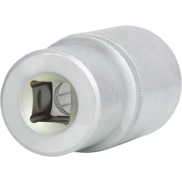 Technische Zeichnung eines Steckschlüsseleinsatzes mit Größenangaben und dem KS Tools Logo