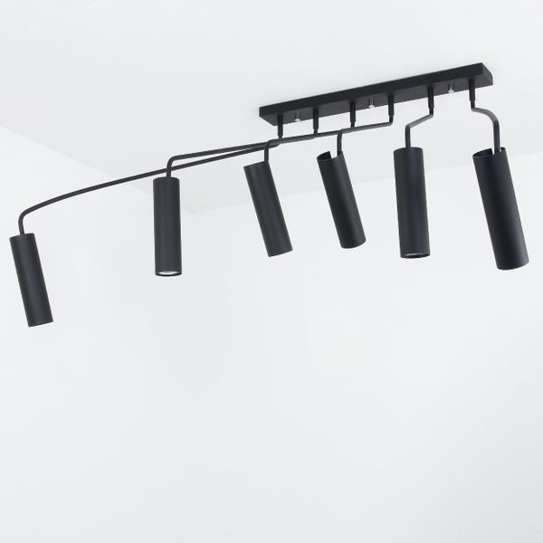 Deckenleuchte mit sechs Strahlern in Zylinderform