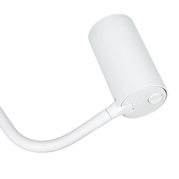 Weiße Wandleuchte mit flexiblem Arm