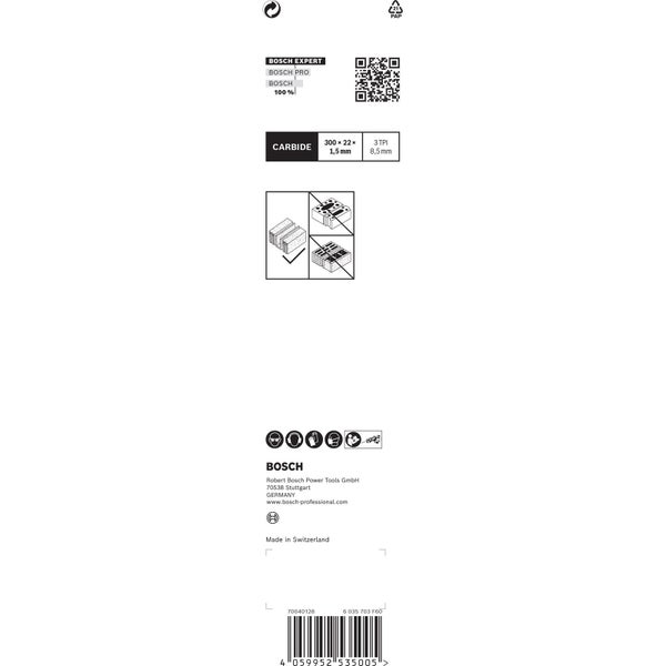 Bosch Expert Aerated Concrete S 1241 HM Säbelsägeblatt - 2608900410