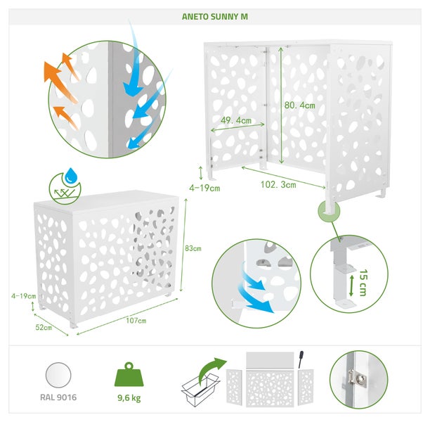 Aneto Sunny M Produktdetails mit Maßen