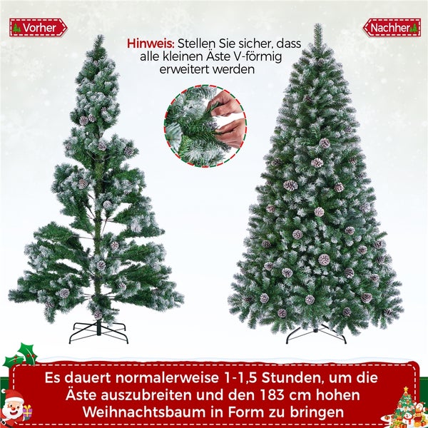 Anleitung zum Aufstellen eines künstlichen Weihnachtsbaums