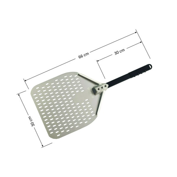 GEDA Grill Curva Aluminium Pizzaschieber 30cm, eloxiert, perforiert, abnehmbar