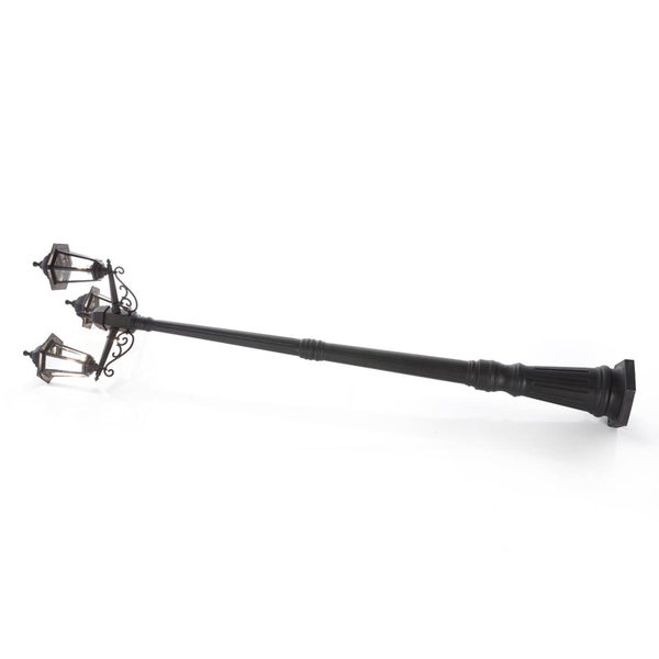 Lindby Mastleuchte, Wegeleuchte 217 cm Aussenleuchte Stehlampe Gartenlaterne IP44 Gartenlampe Außenleuchte Wegelampe Hof 3x E27 ohne Leuchtmittel