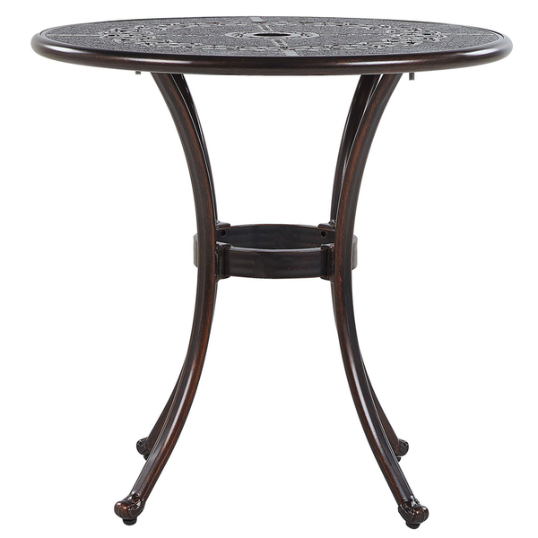 Outdoor Bistrotisch BOVINO 65 cm 65 cm Metall Dunkelbraun