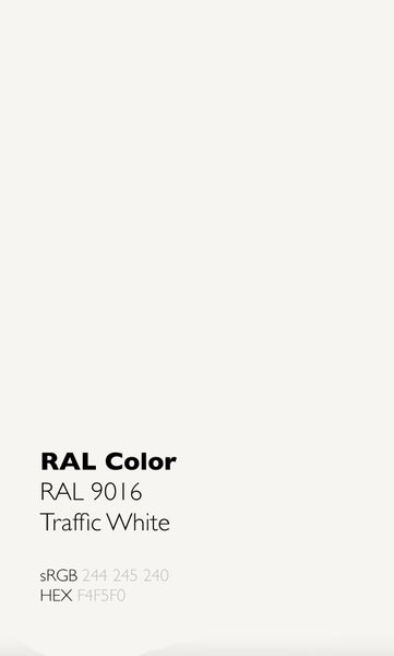 Farbmuster für RAL 9016 Verkehrsweiß