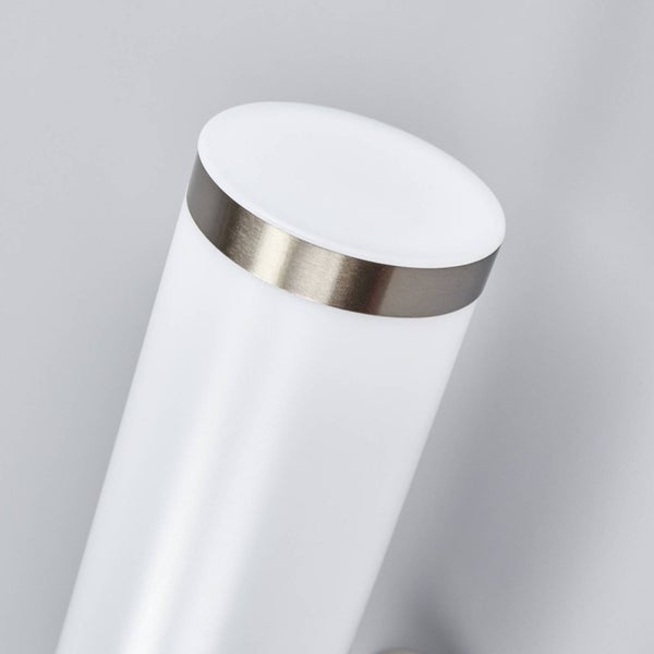Lindby Wandleuchte außen Kristof mit Bewegungsmelder (spritzwassergeschützt (Modern) in Alu aus Edelstahl (1 flammig, E27) - Wandlampe für Außenwand/Hauswand Haus Terrasse und Balkon