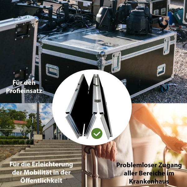 Barrierefreie Rampe für den professionellen Einsatz und zur Erleichterung der Mobilität in der Öffentlichkeit sowie für den problemlosen Zugang zu allen Bereichen im Krankenhaus