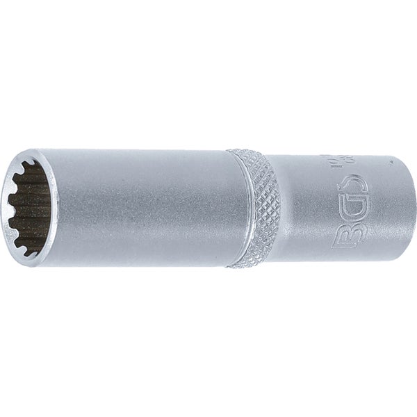 BGS Steckschlüssel-Einsatz Gear Lock tief Antrieb Innenvierkant 10 mm (3/8) SW 12 mm - 10352