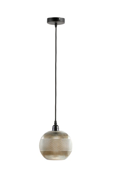 Glaskugel Lampen, Hängelampe aus Glas Modern Taupe 21 cm | Wohnzimmer Esszimmer Leuchte