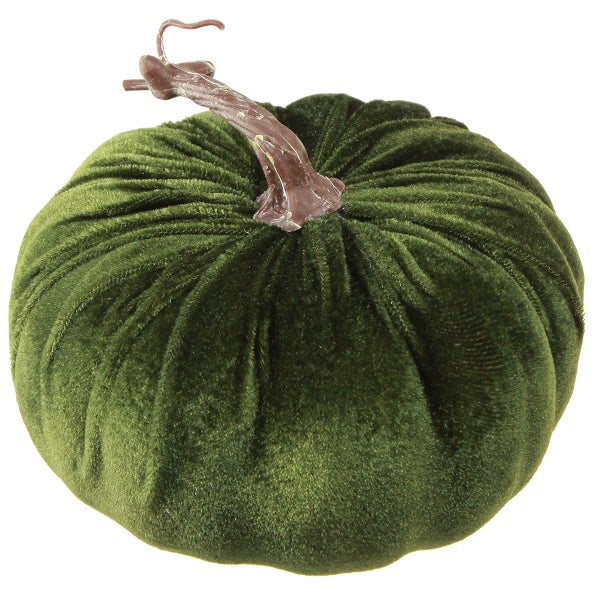 Dekorativer Kürbis aus Samt mit Stiel