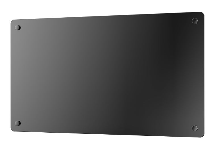 Glasplatte mit Halterungen