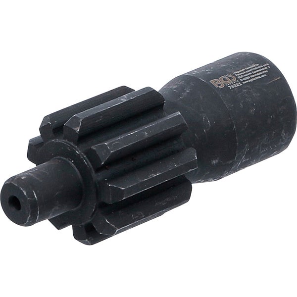 Spezial-Bit-Einsatz von BGS technic aus dunklem Metall mit verzahntem Profil.