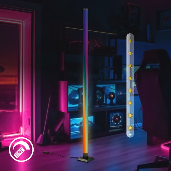 LED Stehlampe Stehleuchte Dimmbar Fernbedienung RGBIC Warmweiß Musikfunktion