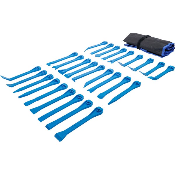 Set mit 24 blauen Öffnungswerkzeugen und einer Aufbewahrungstasche