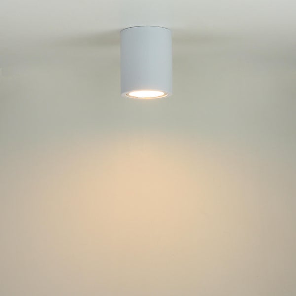 Zylindrische Deckenleuchte aus Metall