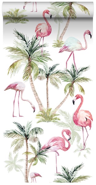 ESTAhome XXL-Vliestapete Flamingos Rosa - 50 x 900 cm - 158844