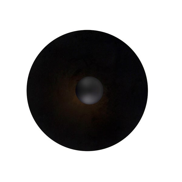 Deckenleuchte schwarz flacher Schirm schwarz 45 cm - Combi