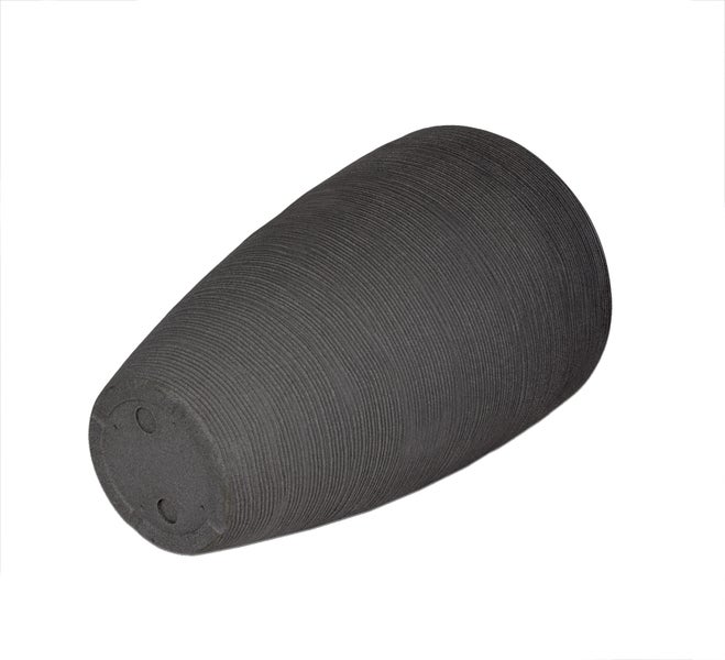 BigDean XXL Pflanzkübel in Granitstein-Optik - Rillentopf rund - 60x40cm - Outdoor Blumenkübel groß - 47 Liter - Übertopf anthrazit für Innen & Außen