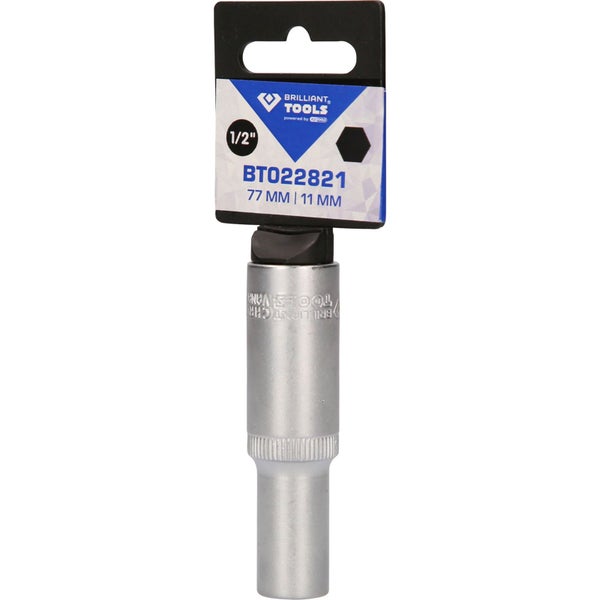 BRILLIANT TOOLS 1/2 Sechskant-Stecknuss lange Ausführung 11 mm - BT022821