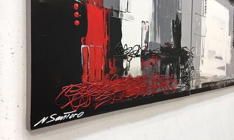 Das Wohnzimmerbild -Inception- 210x60x2 cm handgemaltes Unikat