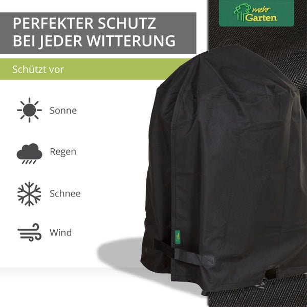 Schutzhülle für Keramikgrill Premium 2.0 Schwarz rund Ø 80 x 83 cm