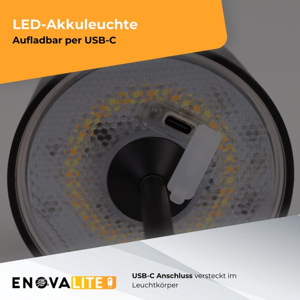 LED Akku Leuchte mit USB-C Anschluss