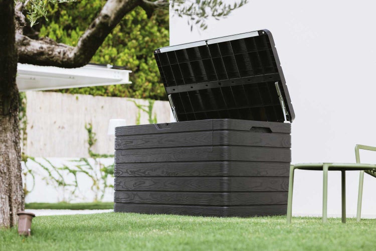 Ondis24 Kissenbox für Loungekissen Dolomiti XXL anthrazit 970 Liter, Aufbewahrungsbox, Box