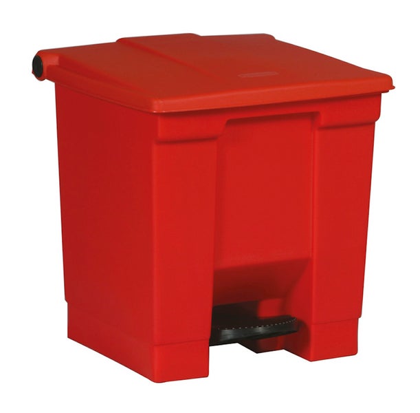 PROREGAL Rubbermaid Robuster Pedaleimer 30 Liter HxBxT 43,5 x 40 x 41,3 cm Aus Konformen Polyethylen Rot