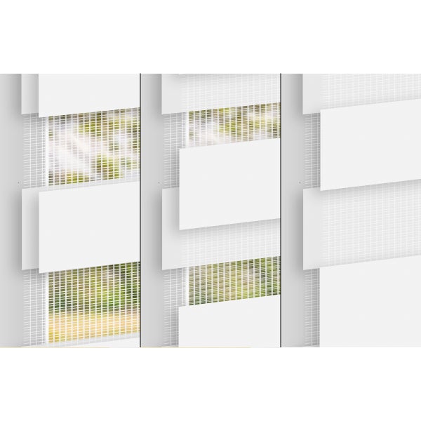 ECD Germany Doppelrollo 85 x 150 cm - Weiß - Klemmfix - Duo-Rollo - Ohne Bohren - mit Klemmträgern - für Sonnen- und Sichtschutz - inkl. Befestigungsmaterial - Seitenzugrollo - Verdunklungsrollo
