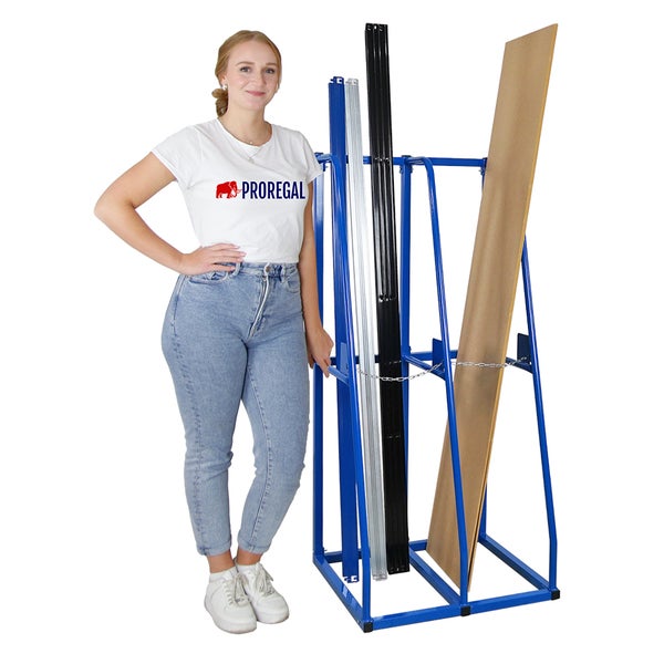 PROREGAL Vertikalregal RHINO Komplettregal HxBxT 150x69x60cm Blau