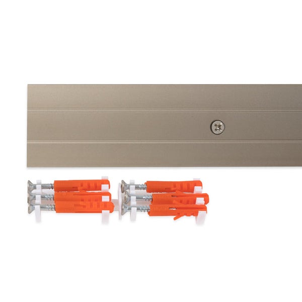 FLOORDIREKT Übergangsprofil - Übergang zwischen Bodenbelägen - Breite: 38 mm - Edelstahl-matt - Vorgebohrt - 100 cm