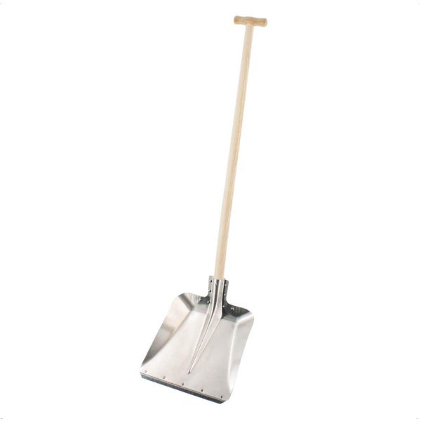 Schneeschieber mit Metallschaufel und Holzstiel mit T Griff
