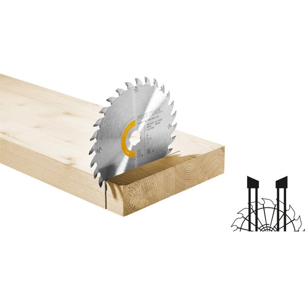 Festool Sägeblatt schneidet Holz