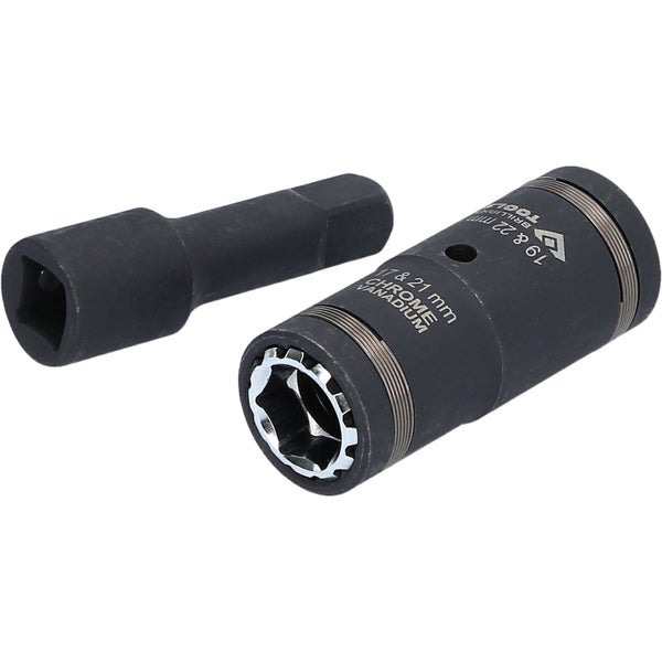 Brilliant Tools Steckschlüssel-Einsatz für Achsmutter mit Steckschlüssel-Adapter