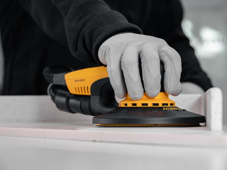 Mirka Kantenschutz Teller-Protector für 150-mm-Schleifer / Schützt den Stützteller und verhindert Schäden an der Oberfläche beim Schleifen / 8290150111