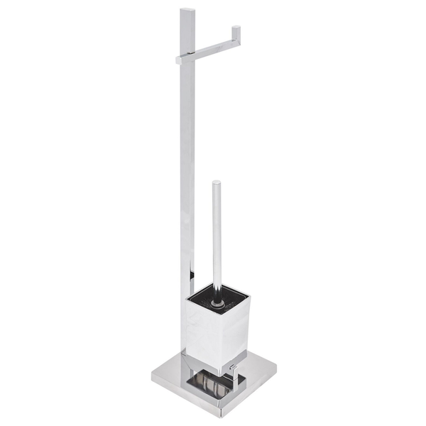 Halter für Toilettenpapier und Bürste ULAPES Metall Silber