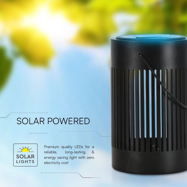 Schwarze Solarleuchte für den Außenbereich