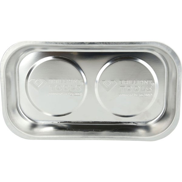 Magnetische Werkzeugablage aus Metall mit zwei Magneten