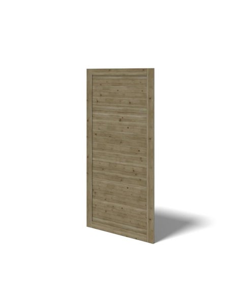Holztor für den Garten aus horizontalen Profilbrettern mit stabiler Rahmenkonstruktion