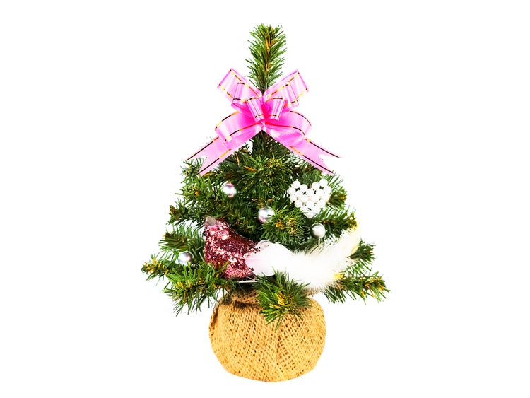 LAALU Geschmückter künstlicher Weihnachtsbaum mit 13 Ornamenten TINY 2 im Topf 25 cm