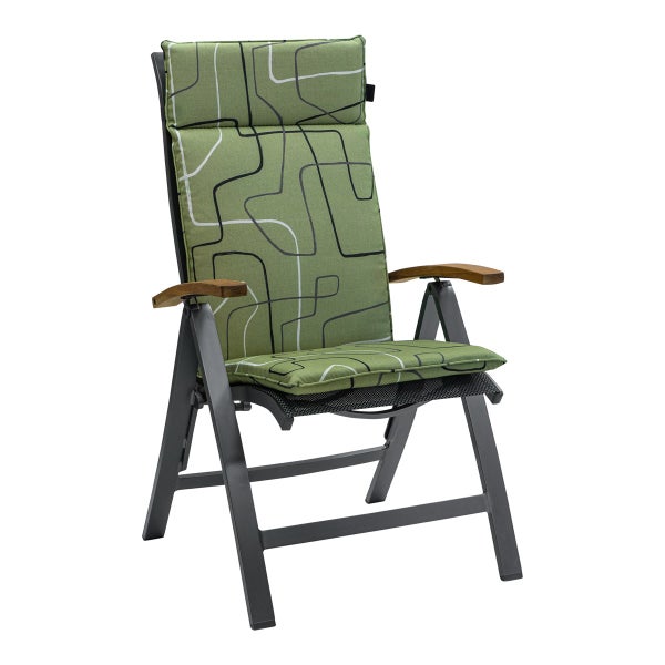 HochlehnerauflageJoah, Salbei – Ca. 120x50 cm - 4er-Set