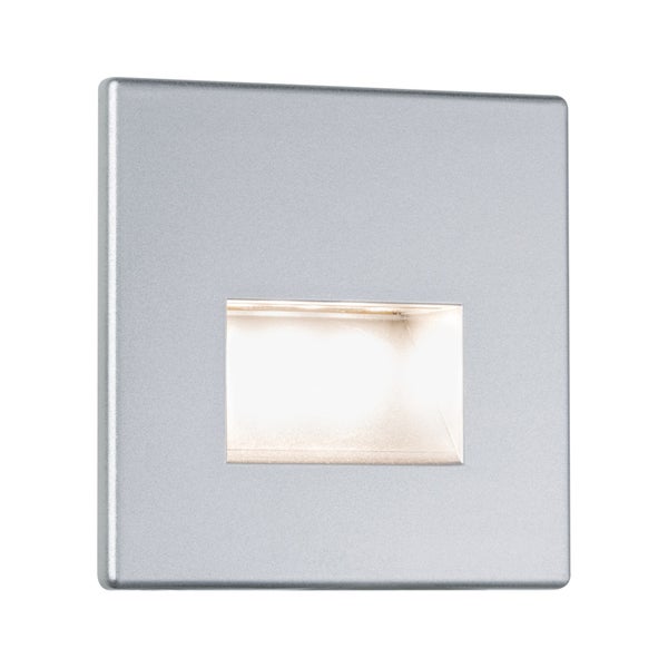 LED Wandeinbauleuchte Edge Quadro eckig 80x5mm 1,2W 50lm 230V 2700K Chrom matt