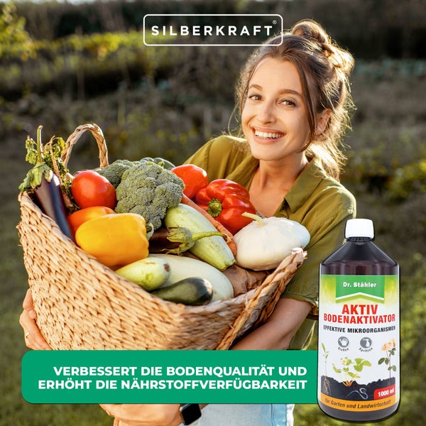 Aktiv Bodenaktivator – Bodenhilfsstoff zur Förderung des Bodenlebens – Mit Mikroorganismen für Garten, Rasen & Zimmerpflanzen