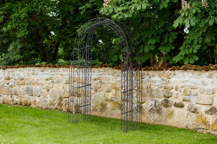 Rosenbogen ELEO Calabria 160x50x234 cm Metall anthrazit - pulverbeschichtet schwarz