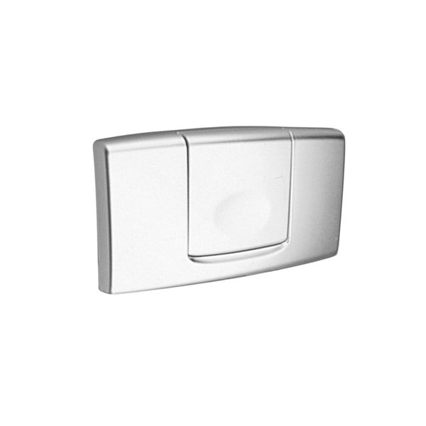 Betätigungsplatte für WC-Spülung in Mattchrom für Einmengen-Spülung.