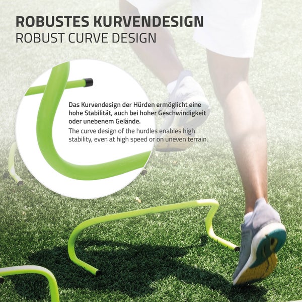 Hauki Speed/Agility Hürden für Training 5er-Set 46x30x16 cm, Multi-Sport Trainingshilfe, Hürden Set, Koordinationshürden, Fußball Hürdensatz Trainingszubehör, Beweglichkeits- und Koordinationstraining