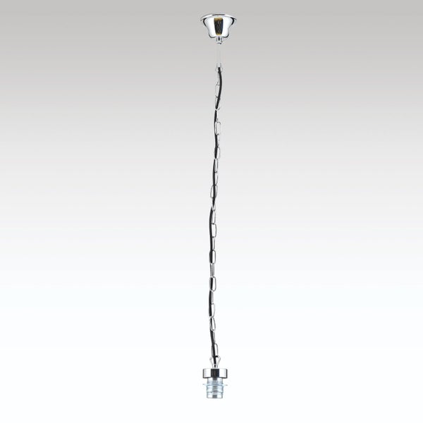 Kettenaufhängung 100cm Aufhängung mit Fassung E27 Schraubring Lampenaufhängung Lampen Kette Chrom