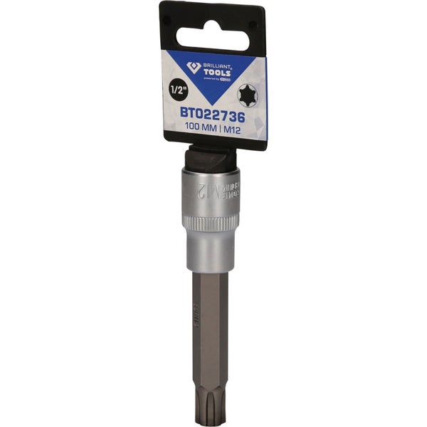 BRILLIANT TOOLS 1/2 RIBE-Bit-Stecknuss 100 mm lang M12 - BT022736