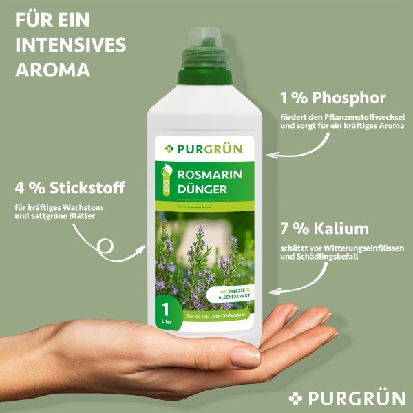 Purgrün Bio-Rosmarin-Dünger 1 Liter